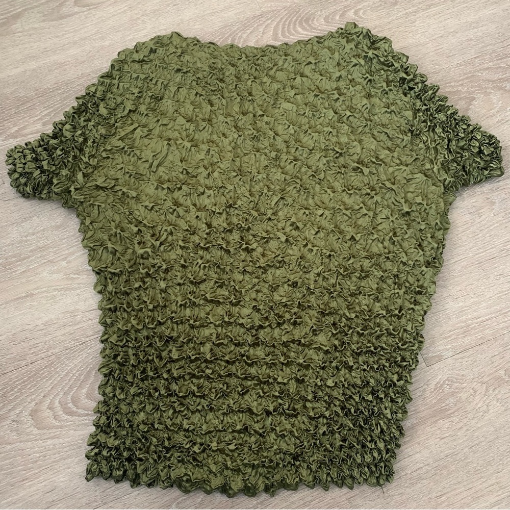 Green Popcorn Y2K Top Size L - Picture 2 of 2